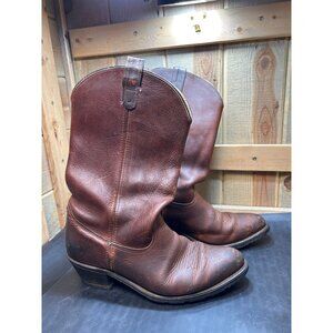 Double H Mens Brown Leather Western Work West Boots 10.5 D